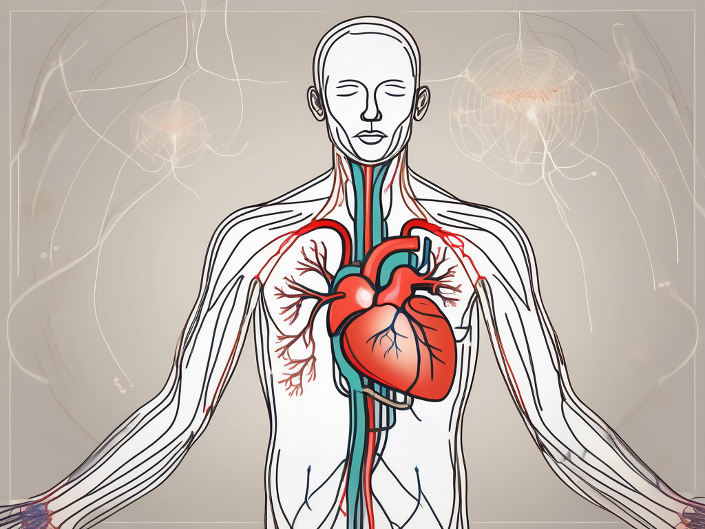 The human body with a focus on the vagus nerve