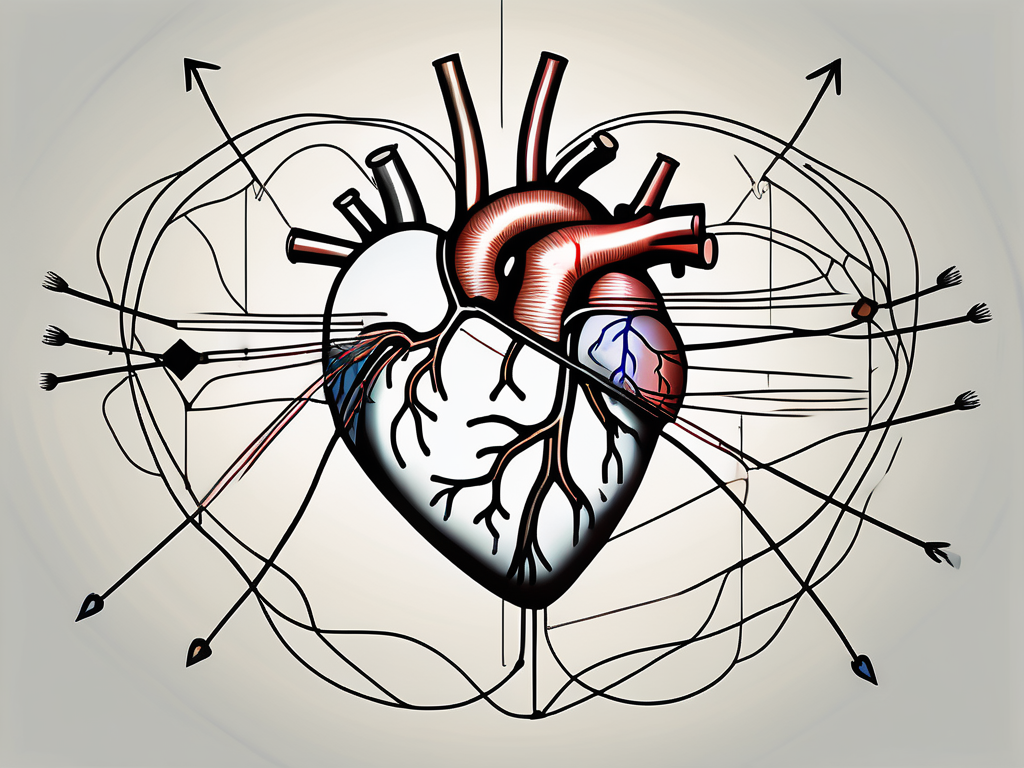 A heart connected to a network of parasympathetic nerves