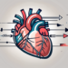 A human heart connected to a parasympathetic nerve