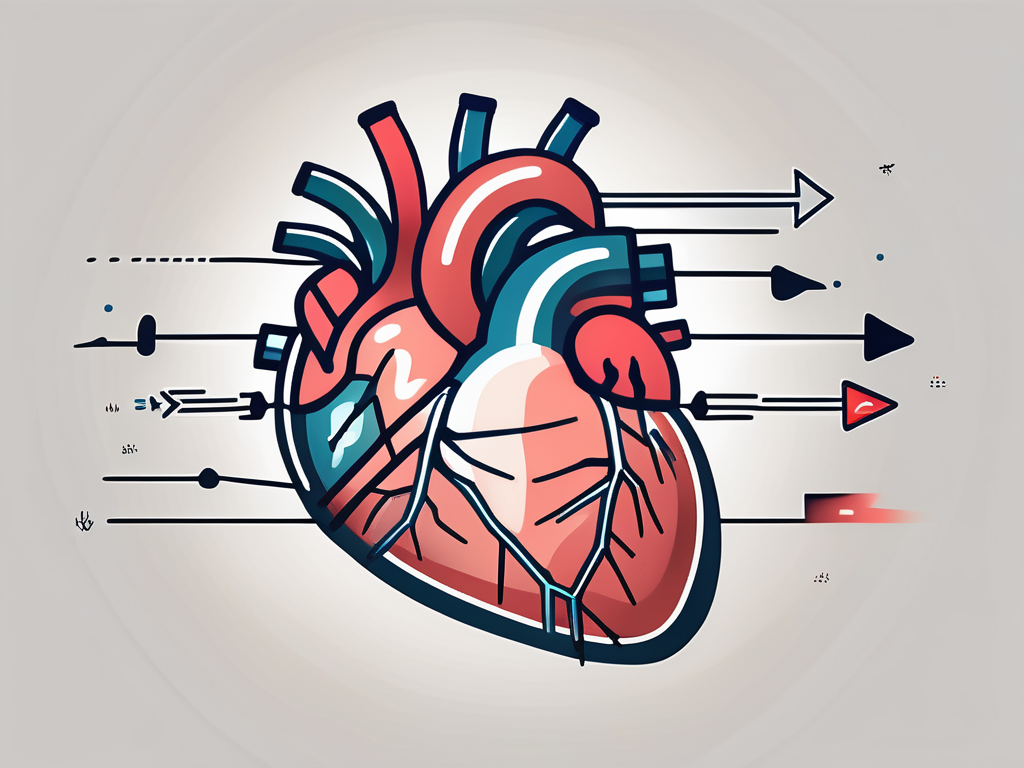 A human heart connected to a parasympathetic nerve