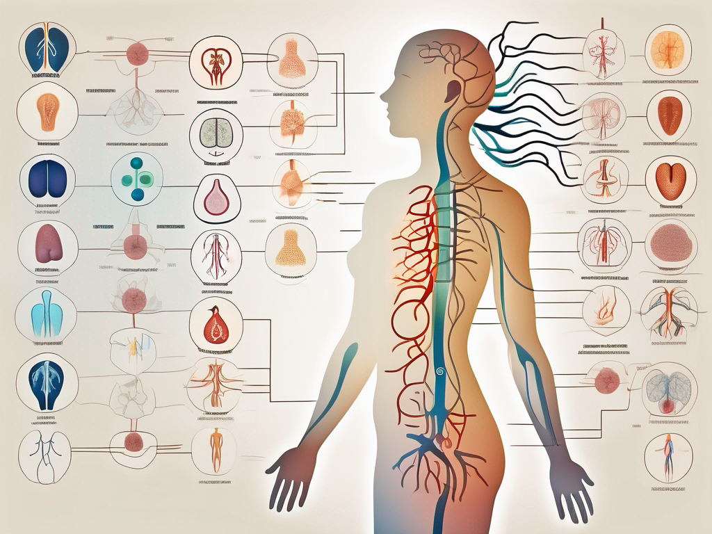 A healthy parasympathetic nerve system highlighted in a human body silhouette