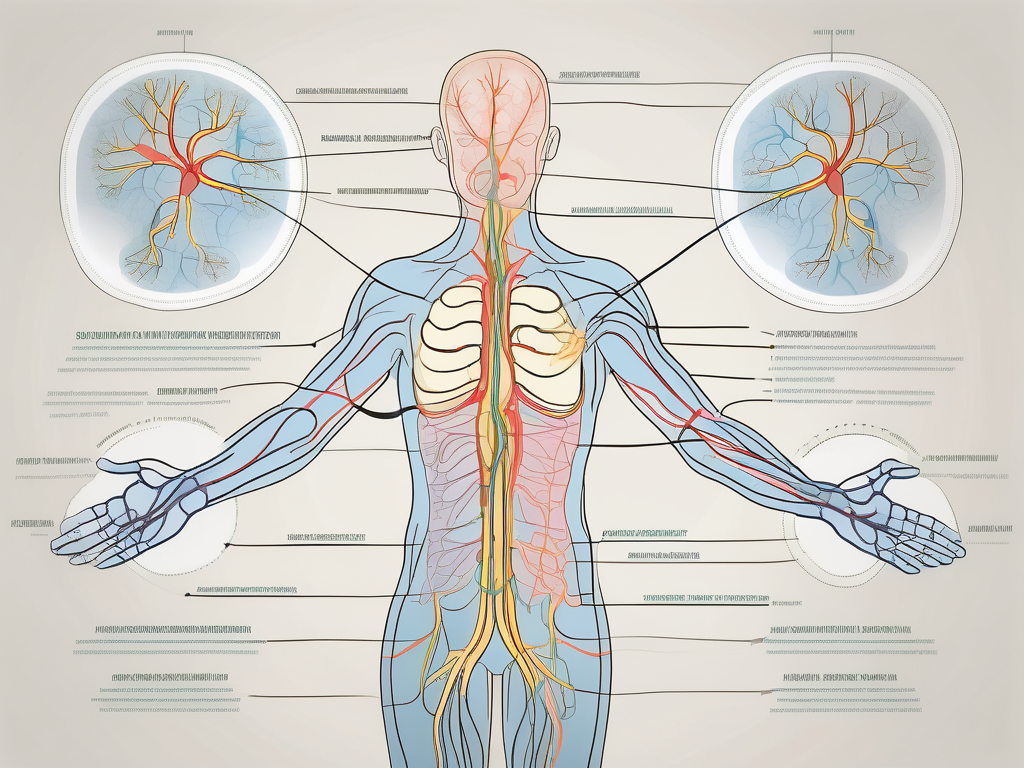 The human nervous system highlighting the parasympathetic nerve chain