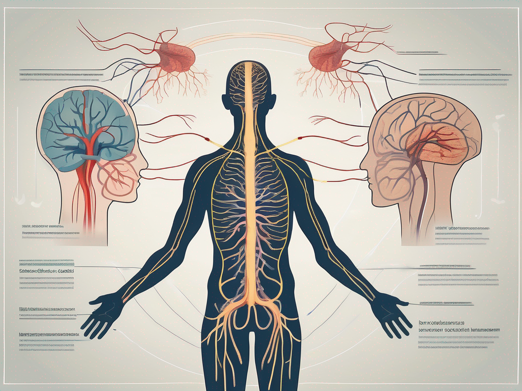 The human nervous system focusing on the parasympathetic nerve fibers interacting with various organs