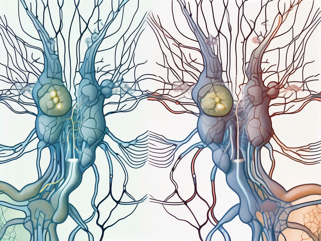 The human nervous system highlighting the parasympathetic nerves