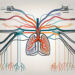 The human nervous system highlighting the sympathetic and parasympathetic nerves