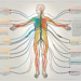 The human nervous system highlighting the parasympathetic nerve pathways