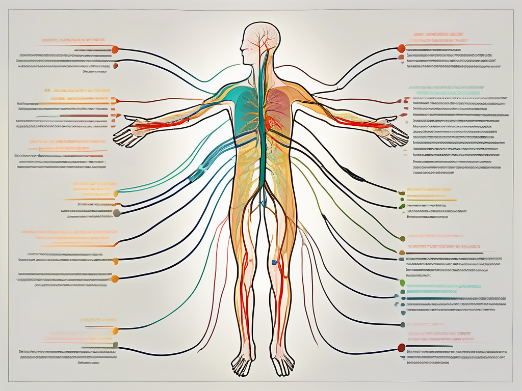 The human nervous system highlighting the parasympathetic nerve pathways