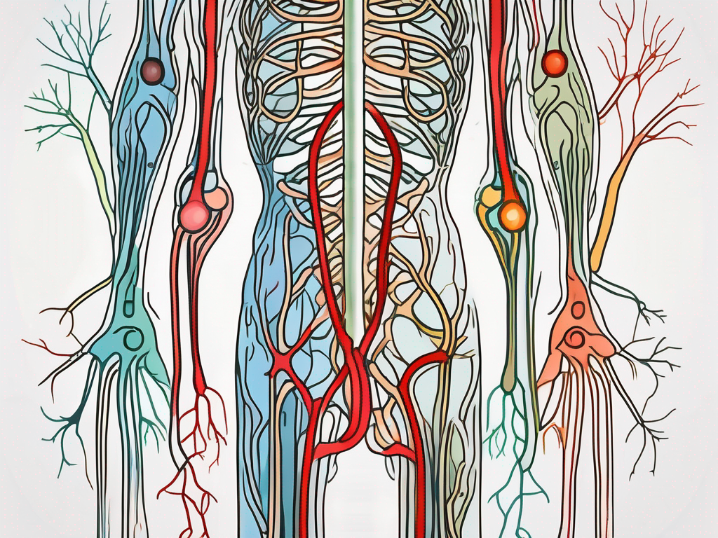 The human nervous system highlighting the parasympathetic nerve receptors