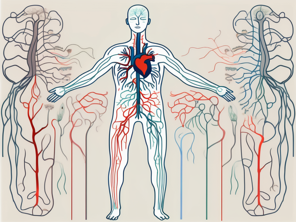 The human nervous system highlighting the parasympathetic nerves