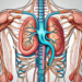 The human stomach and its surrounding nerves