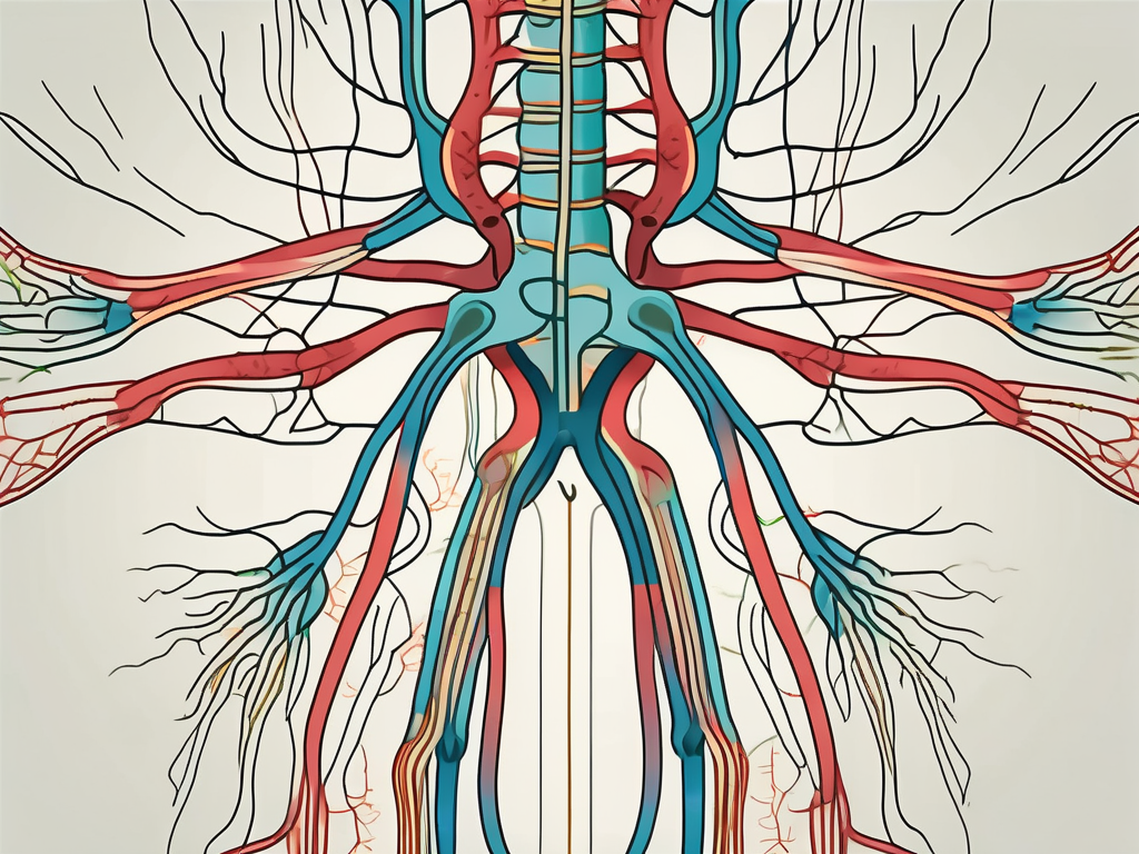 A human nervous system highlighting the parasympathetic nerves