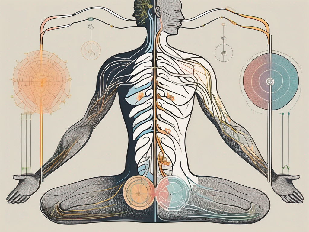 The human nervous system highlighting the parasympathetic nerves