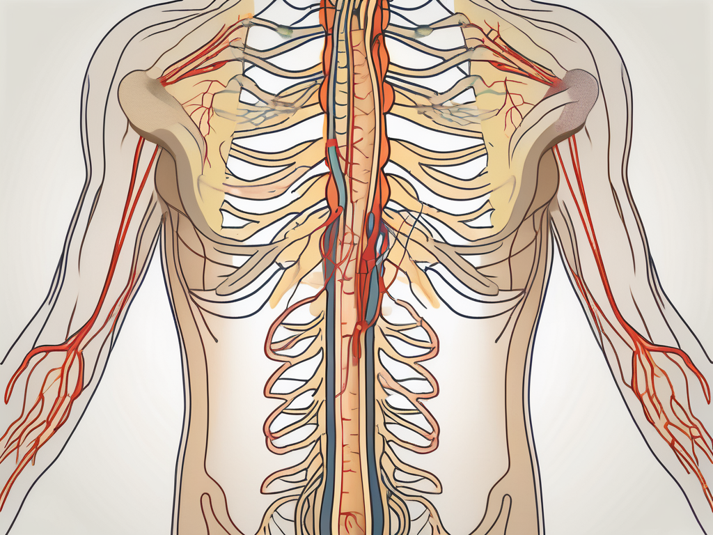 A human body showing the parasympathetic nerve system