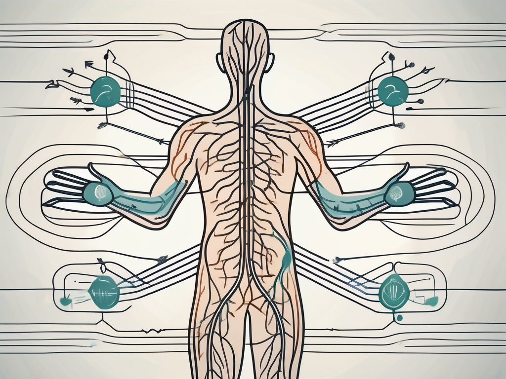 The human nervous system highlighting the parasympathetic nerves