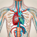 The human body with a focus on the vagal parasympathetic nerve