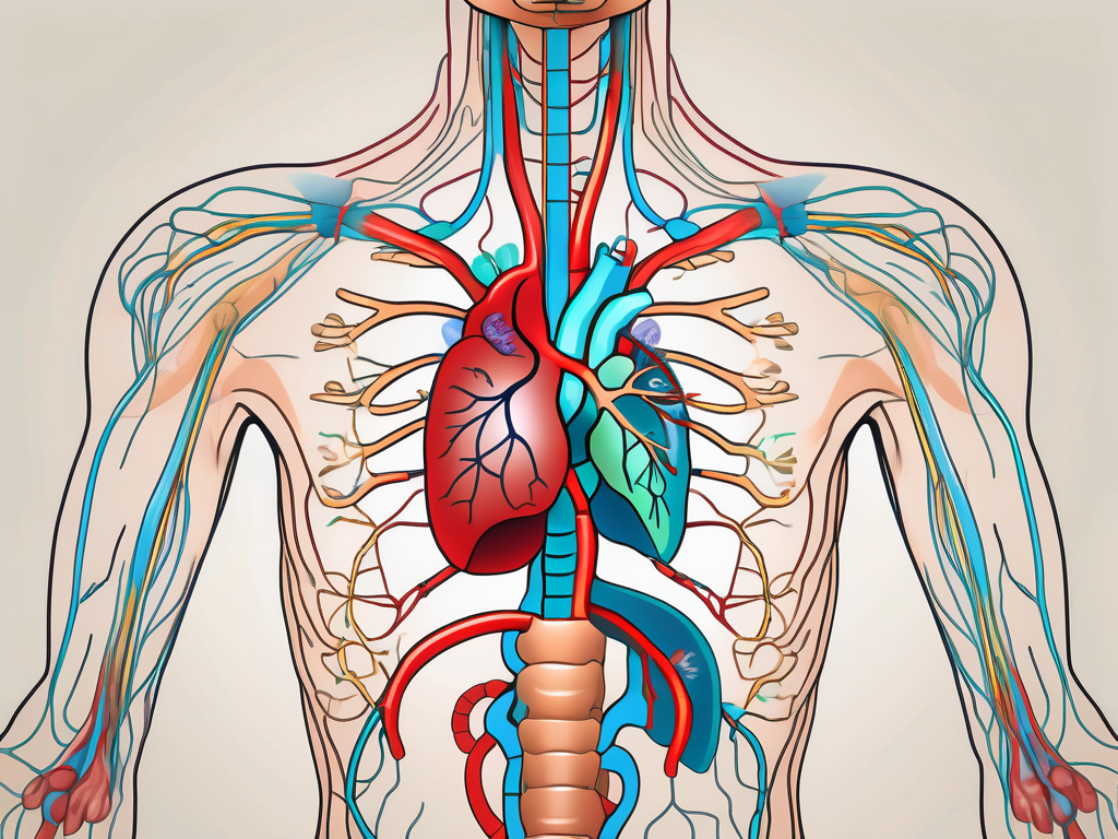 The human body with a focus on the vagal parasympathetic nerve