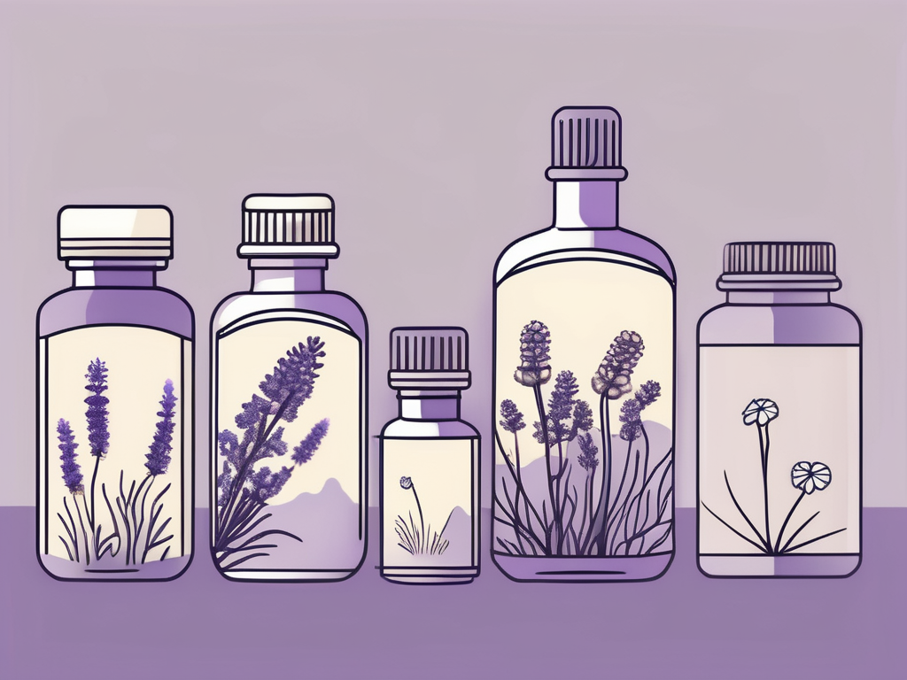 Various supplement bottles with calming