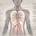 The human nervous system highlighting the parasympathetic nerves