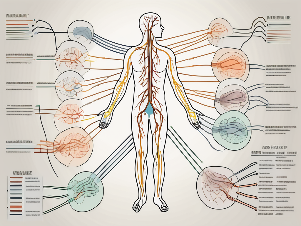 The sympathetic and parasympathetic nerve pathways