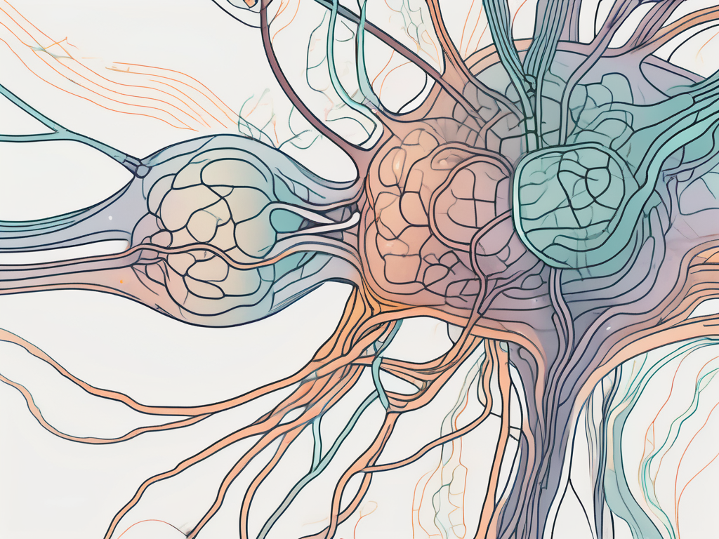 A parasympathetic nerve ending releasing neurotransmitters