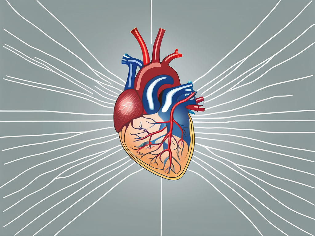 The human heart with detailed lines indicating the parasympathetic nerve supply