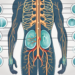 A human nervous system highlighting the parasympathetic nerves