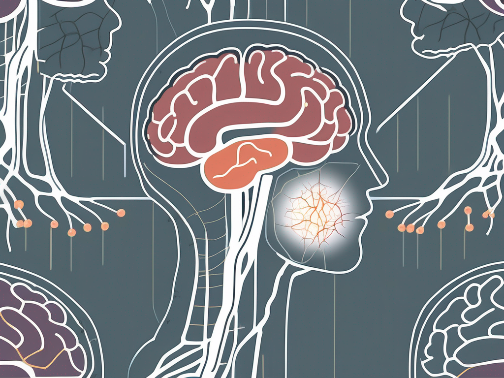 The brain with highlighted areas where acetylcholine acts as a neurotransmitter