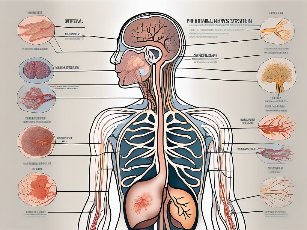 The peripheral nervous system highlighting the parasympathetic nerve