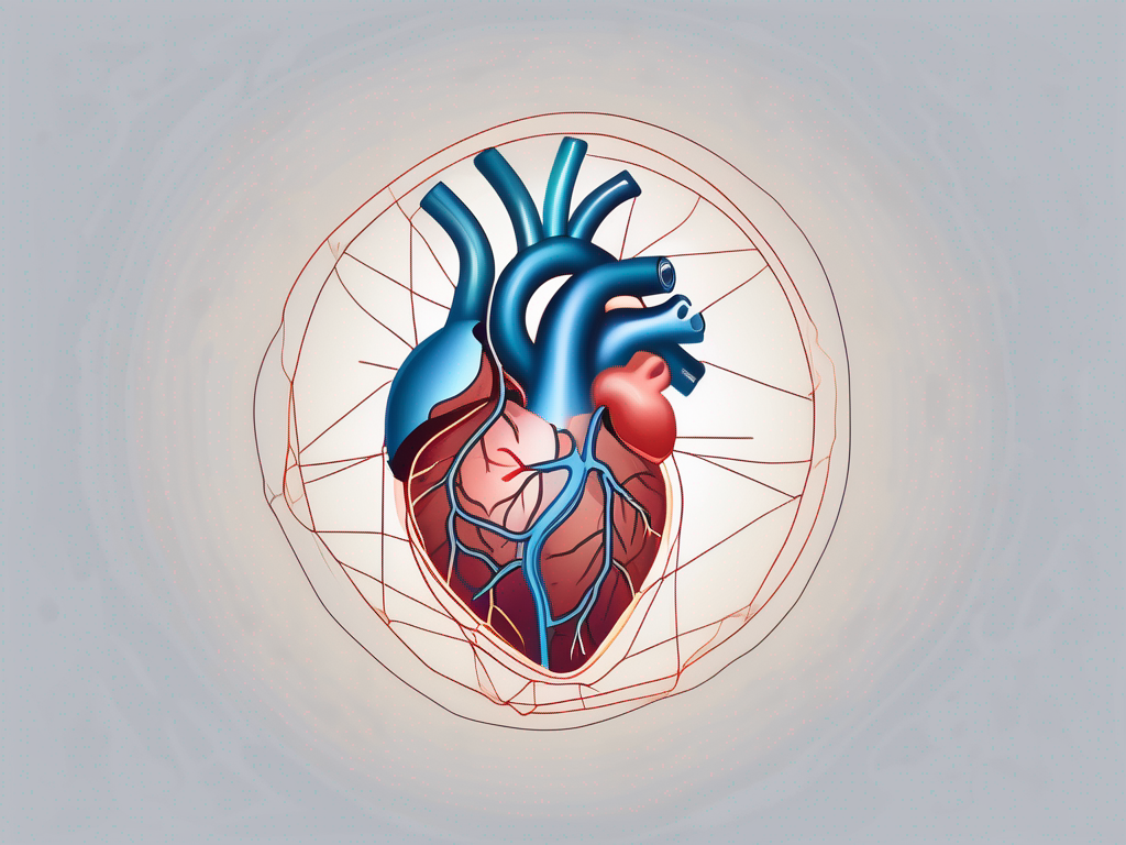 A human heart with the vagus nerve connected to it