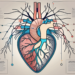 A human heart connected to the sympathetic and parasympathetic nerves