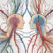 The parasympathetic nervous system highlighting the nerve fibres involved in the erection process