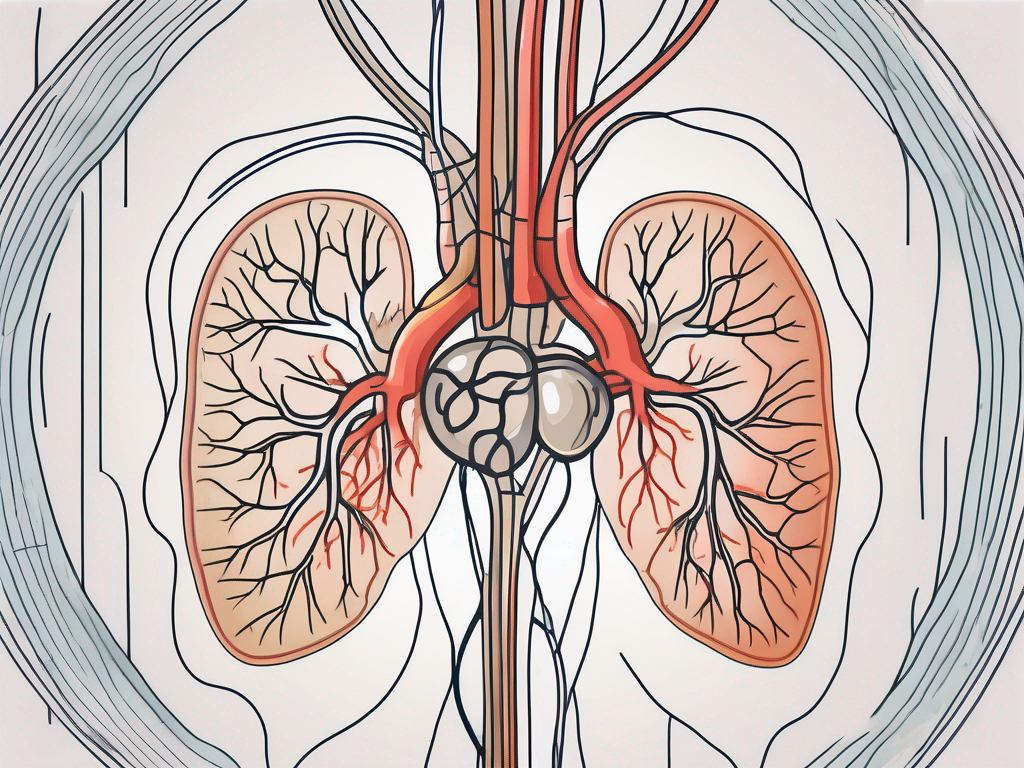 The human nervous system highlighting the sympathetic and parasympathetic nerves