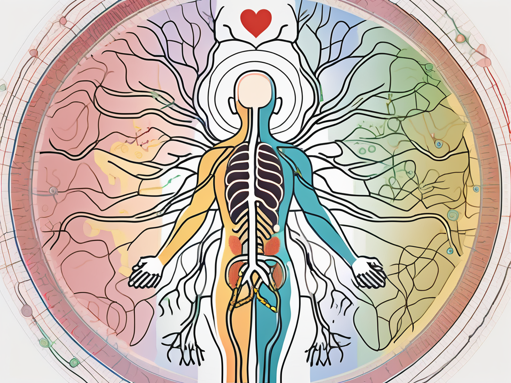 The human nervous system highlighting the parasympathetic nerves