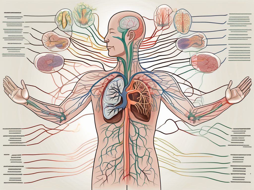 The human nervous system highlighting the parasympathetic nerves