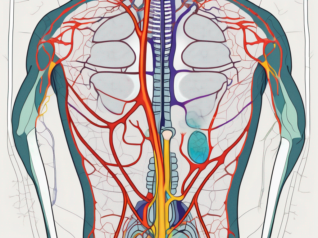 The pelvic region showing the pelvic parasympathetic nerve in detail