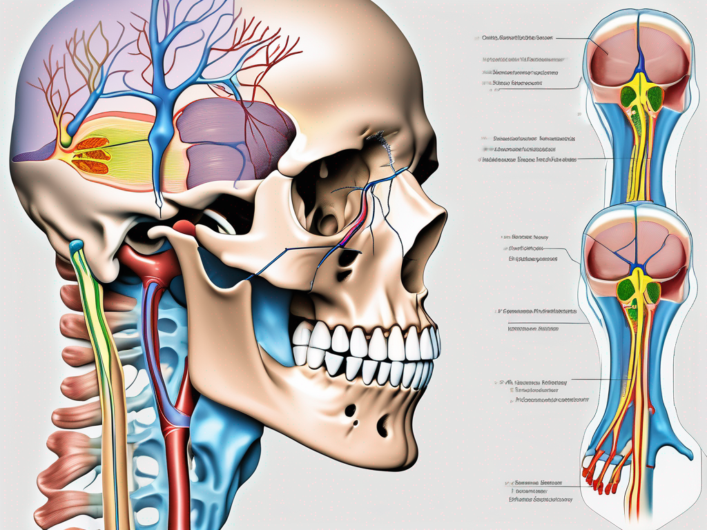 The parasympathetic nerve intertwined with the maxillary bone