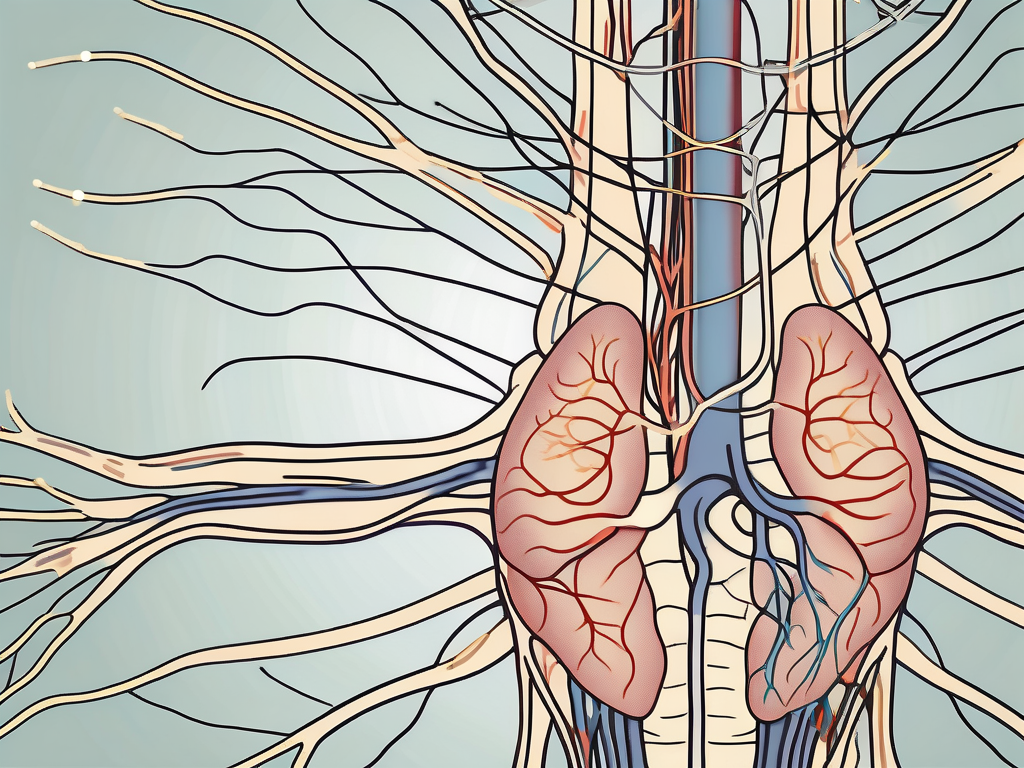 The human nervous system highlighting the parasympathetic nerves