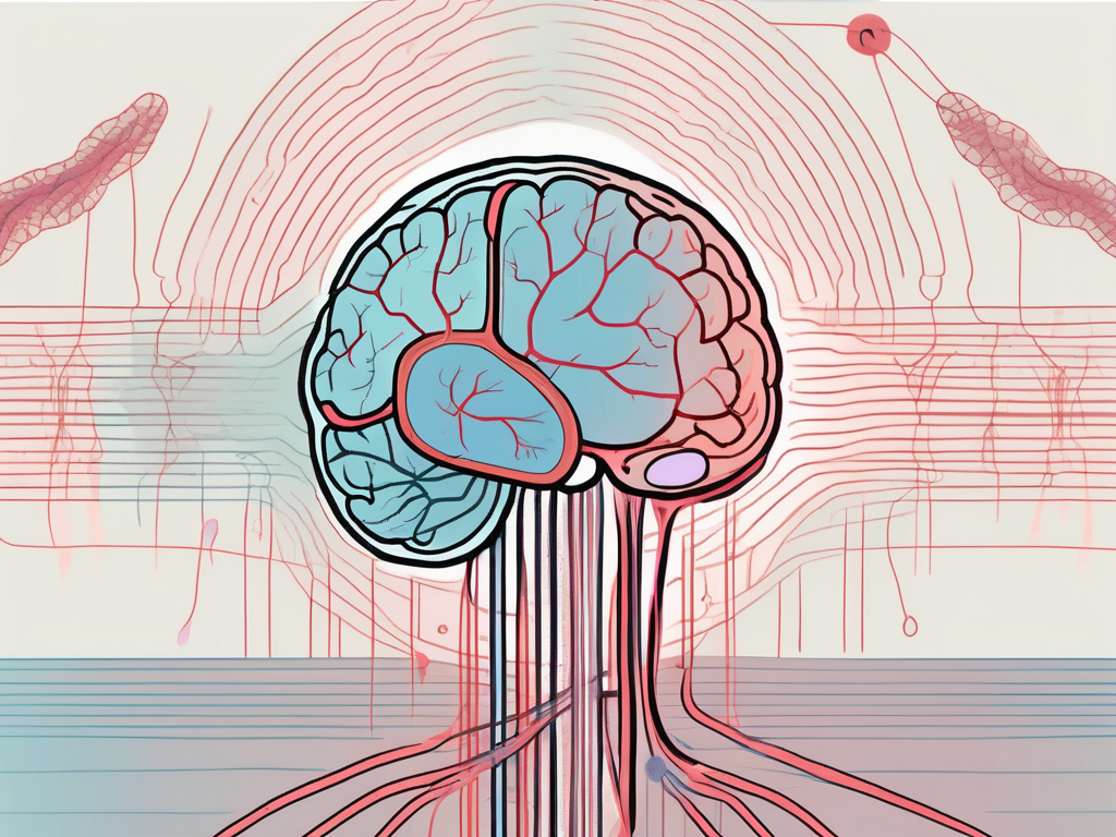 A parasympathetic nerve being blocked by a symbolic barrier